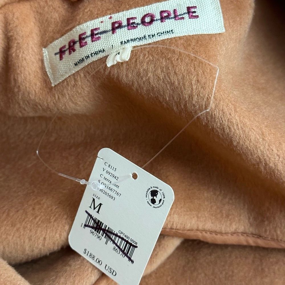 Free People Terra Cotta Tan Mari Solid Blazer - Picture 8 of 9